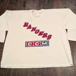 Vintage‎ 90s CCM Maska New York Rangers NHL Hockey Jersey Mens 2XL Stitched USA